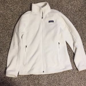 Patagonia small white zip up jacket